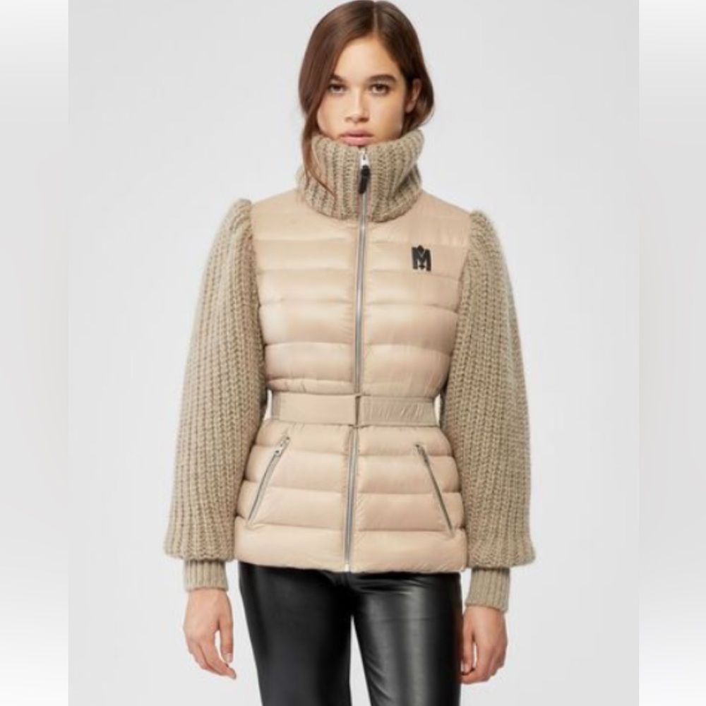 MACKAGE Montreal down filled Sweater Jacket. Size small. Beige/taupe.